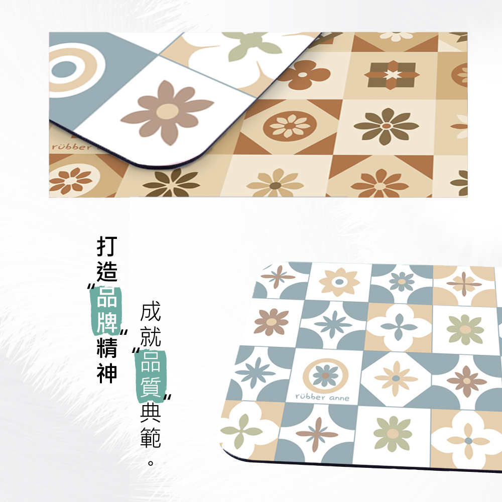 【Monster】 Soft Diatomaceous Earth Sink Draining Mat Language of Tiles  (45x30cm) &ndash;Serene Elegance, , large