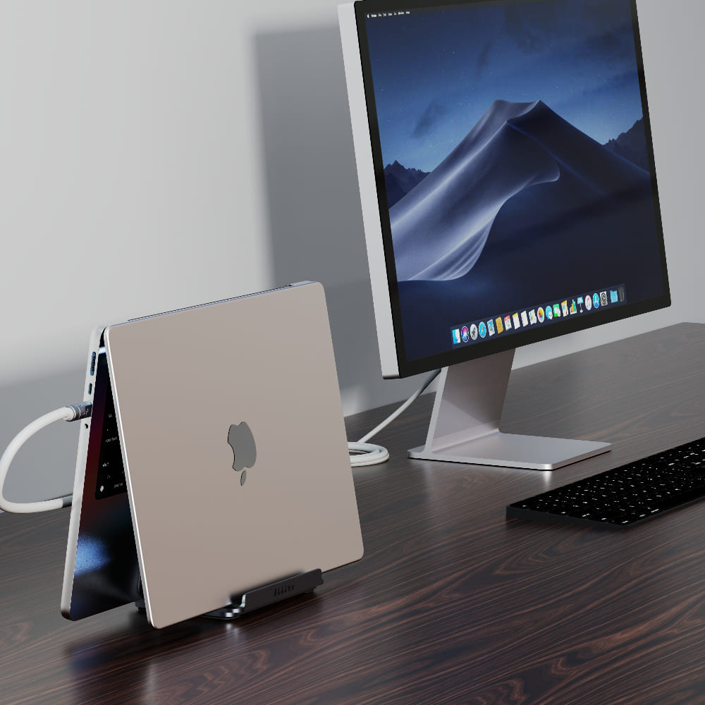 [OneMore Co., Ltd.] Allite Adjustable Aluminum Vertical Laptop & Tablet Stand (3-Slot), , large
