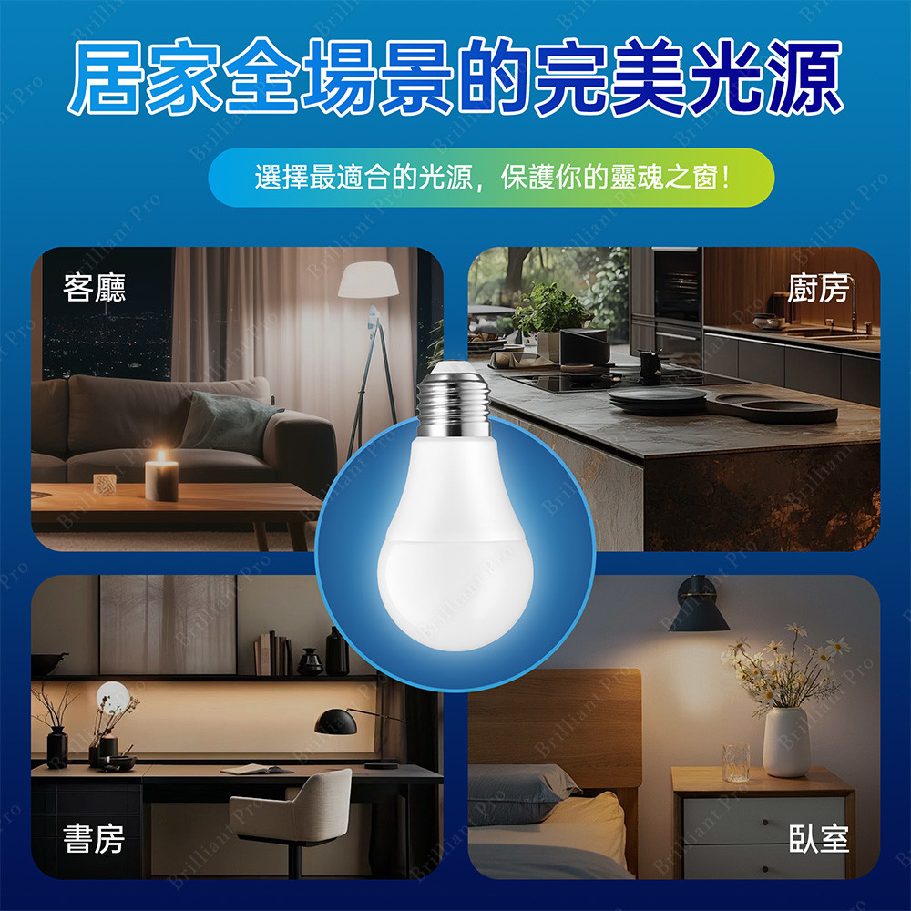 Practical brand 3W large wide-angle LED bulb (white light) high brightness, eye protection without flickering, no blue light, , large
