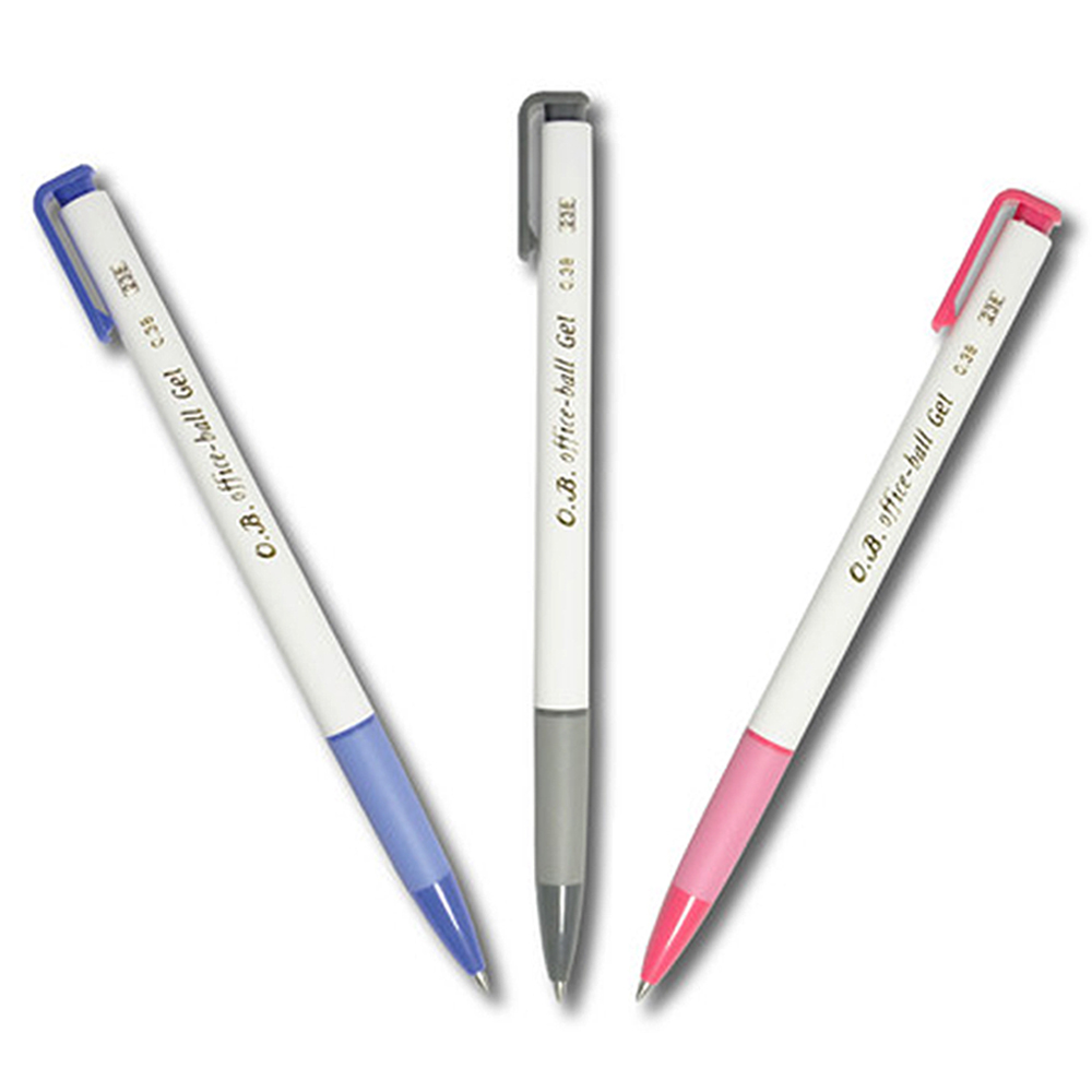 【O.B.】Gel-ball 自動中性筆 0.38mm 單色 100支 /組 OB-238 - 多款可選, , large