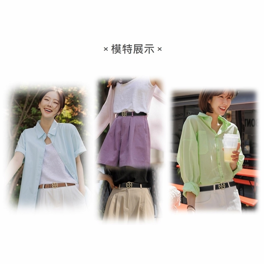 【A&R】十字風格雙面2色用真皮皮帶 駝色+黑色, , large