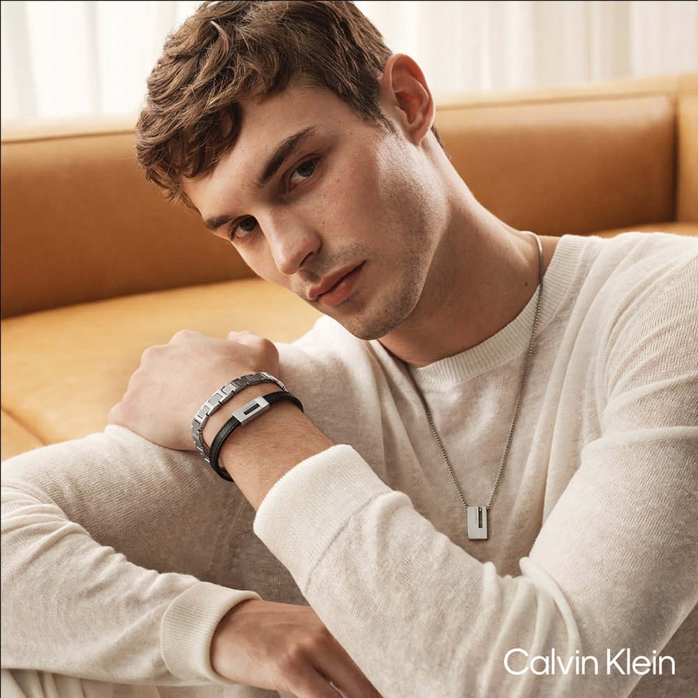 Calvin Klein CK Exposed 廣告款 男士皮革手環 夏日煥新提案 送禮推薦 35100020, , large