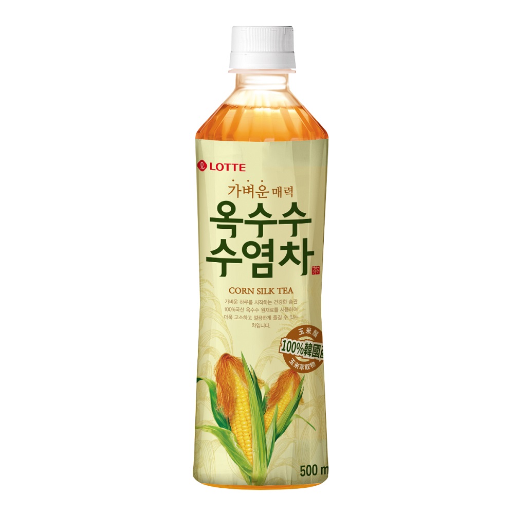 Lotte樂天玉米鬚茶(無糖)500ml, , large