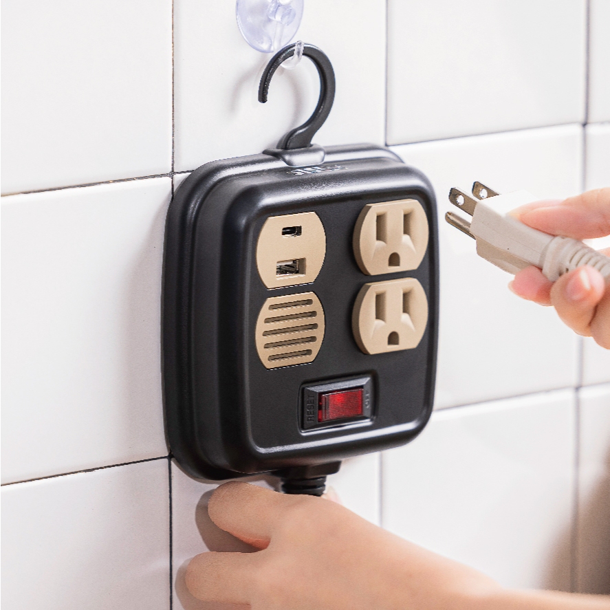 《台灣製造》立方CUBE 氮化鎵 快充 隱藏掛勾 延長線 USB+TYPE-C, , large