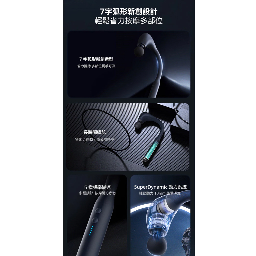 PHILIPS 飛利浦 臂式筋膜槍 不求人按摩槍 PPM7331, , large