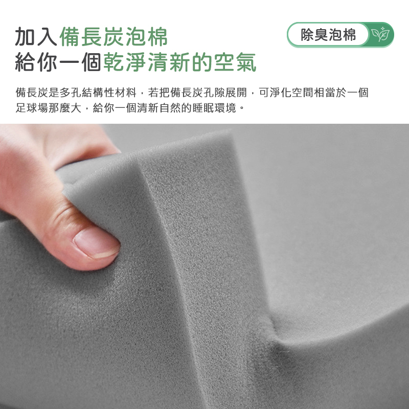 【KIKY】二代法式竹炭消臭獨立筒床墊, , large