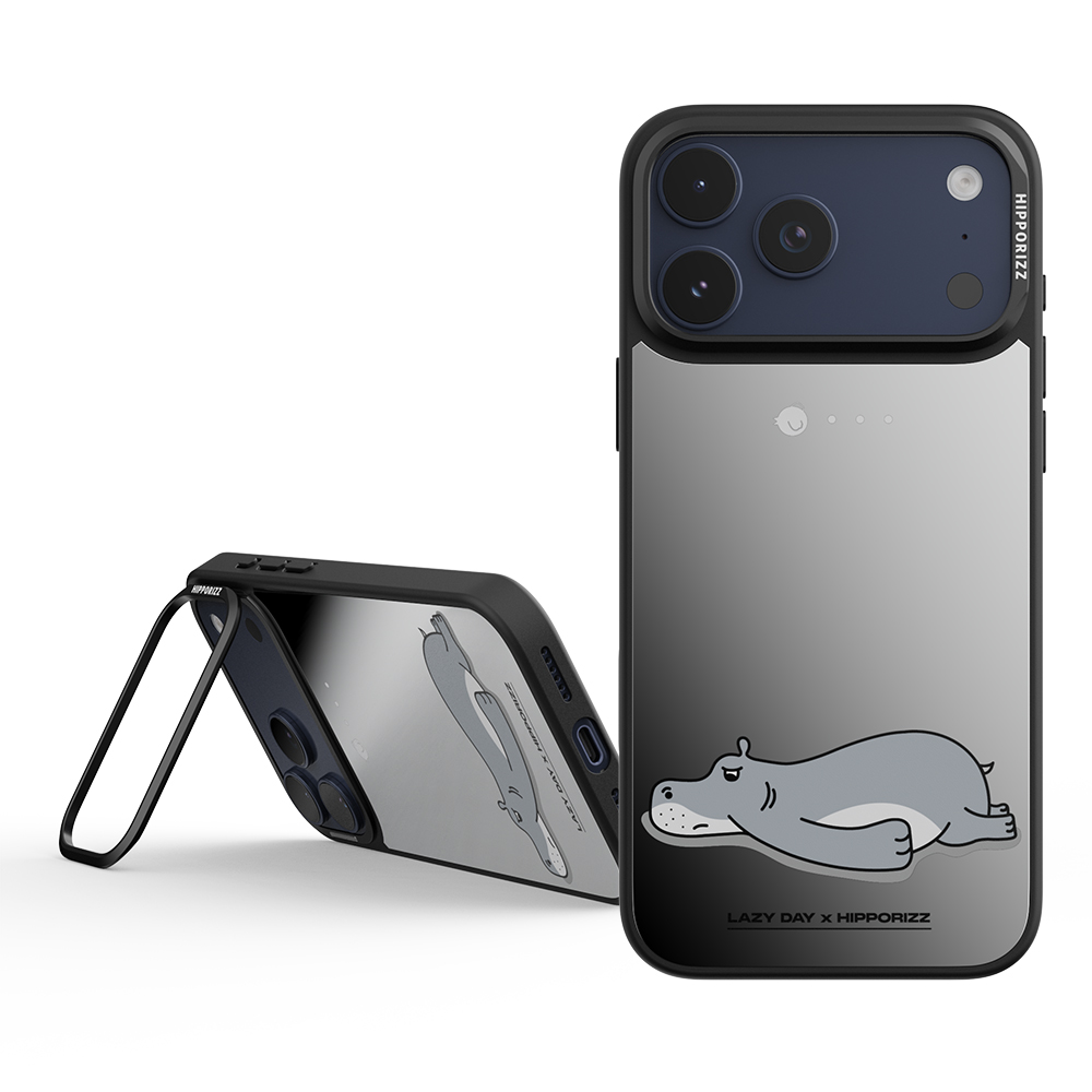 【HIPPORIZZ】iPhone 17 Pro Max Mirra鏡⾯磁吸⽀架殼 厭世, , large
