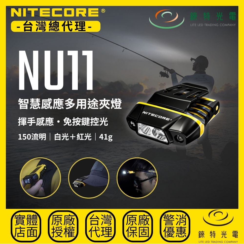 【錸特光電】NITECORE NU11 智慧感應多用途夾燈, , large