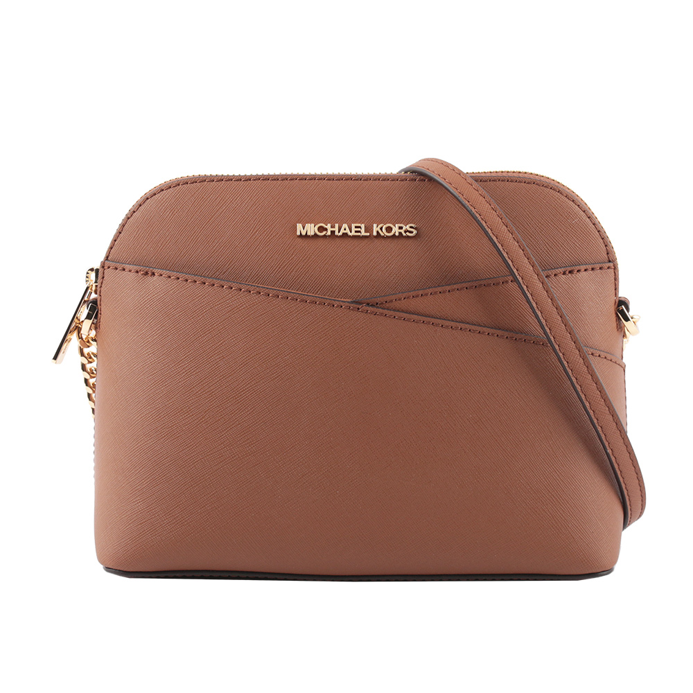 Michael Kors 金字防刮皮革口袋貝殼包/焦糖色, , large
