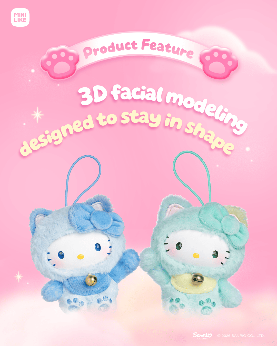 【際洋文化】Hello Kitty Style喵喵賜福系列搪膠毛絨捏捏樂Mini, , large