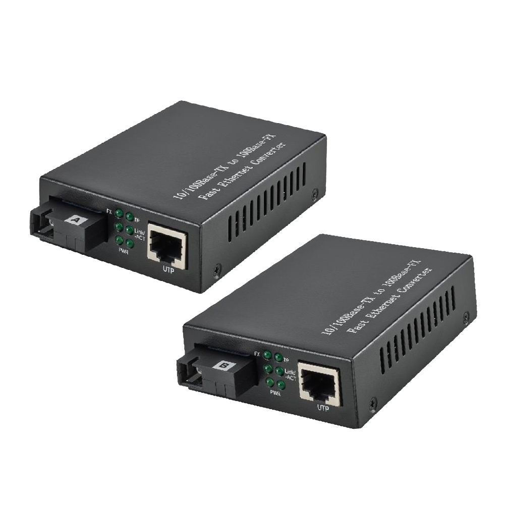 昌運監視器 1埠 10/100Mbps 單模雙芯網路光纖轉換器 ST接頭, , large