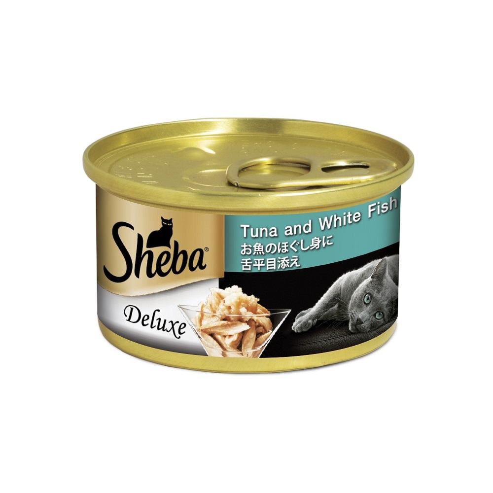 SHEBA Can Tuna  White Fish 85g, , large