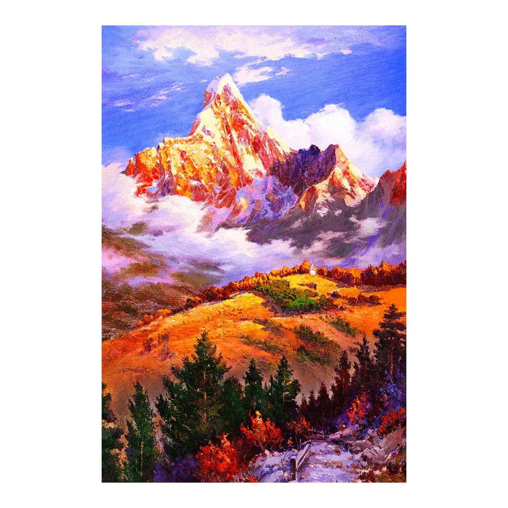 【御畫房】神山 國家一級畫師手繪油畫60&times;90cm(VF-23), , large