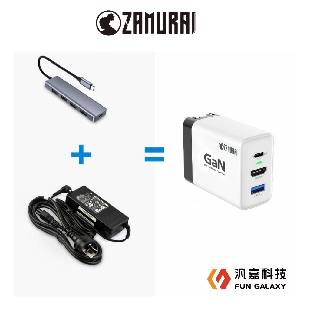 白武侍 65W氮化鎵轉接頭支援hd mi視訊投影支援Switch便攜座充電底座iPhone16Pro TypeC, , large