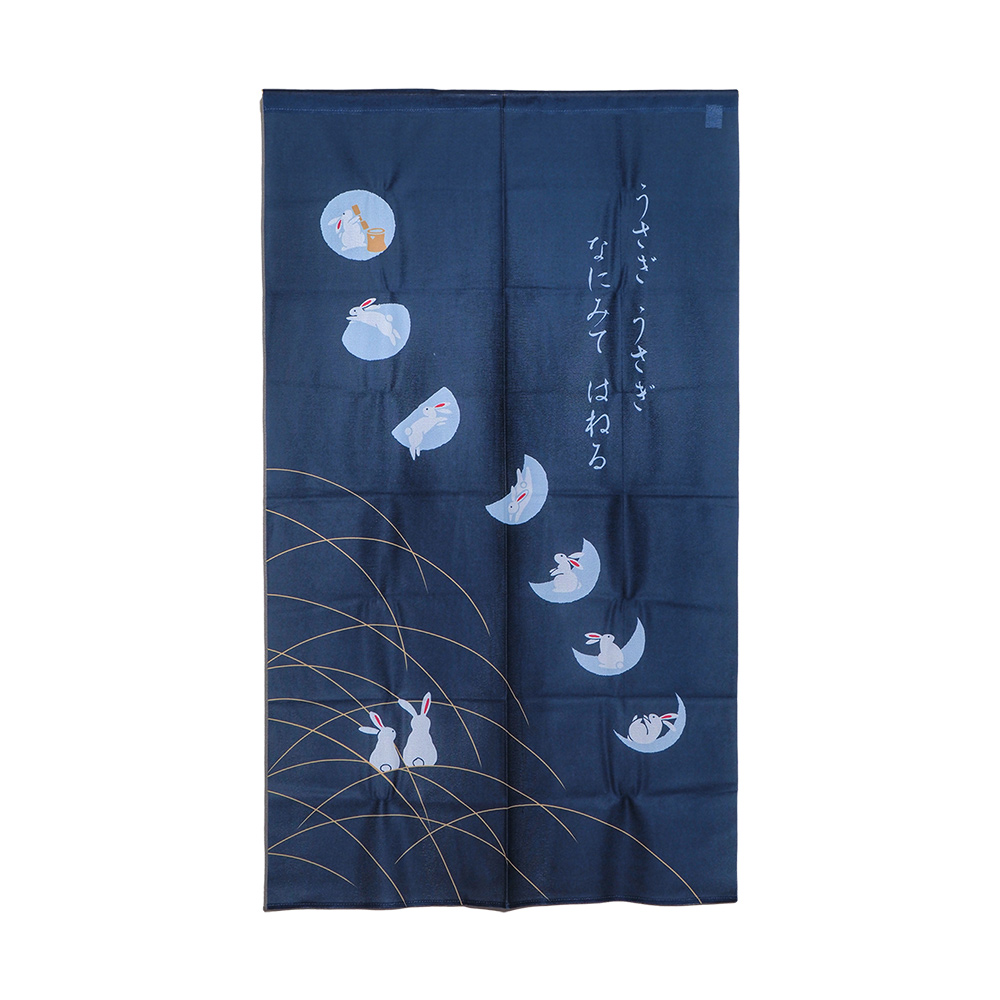 針織長門簾-85x150cm-玉兔搗藥-2條, , large