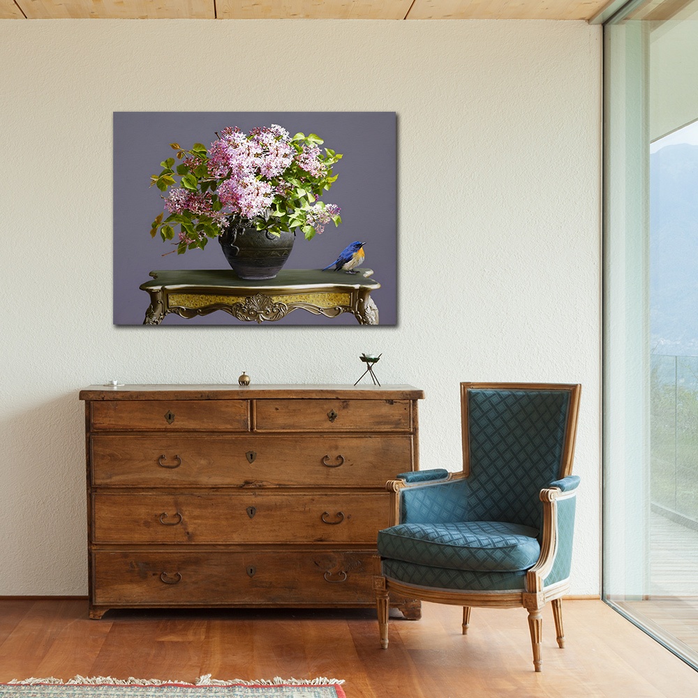 【御畫房】丁香花 國家一級畫師手繪油畫60&times;80cm(VF-152), , large
