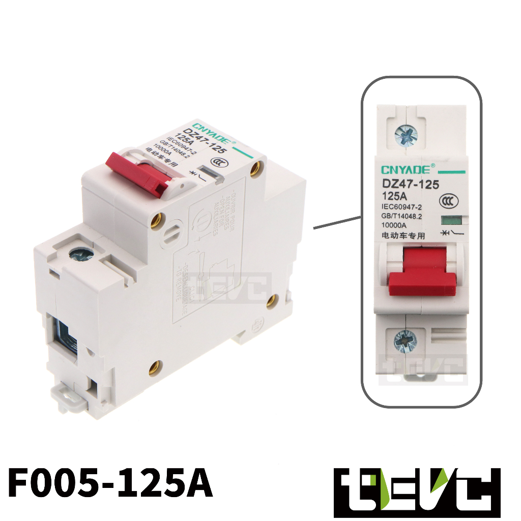 《tevc》F005 DC無熔絲 1P 直流 空氣開關  80A, , large