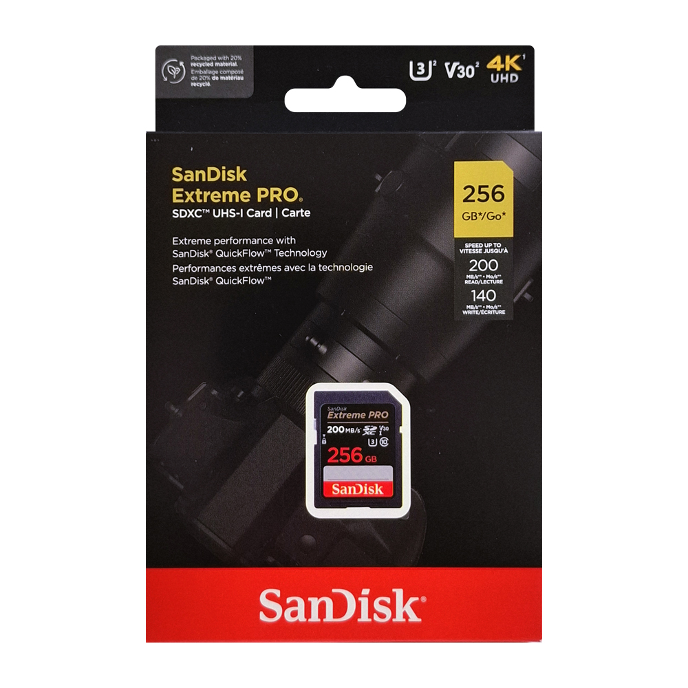 【SanDisk】Extreme PRO 256G SDXC V30 UHS-I U3 記憶卡, , large