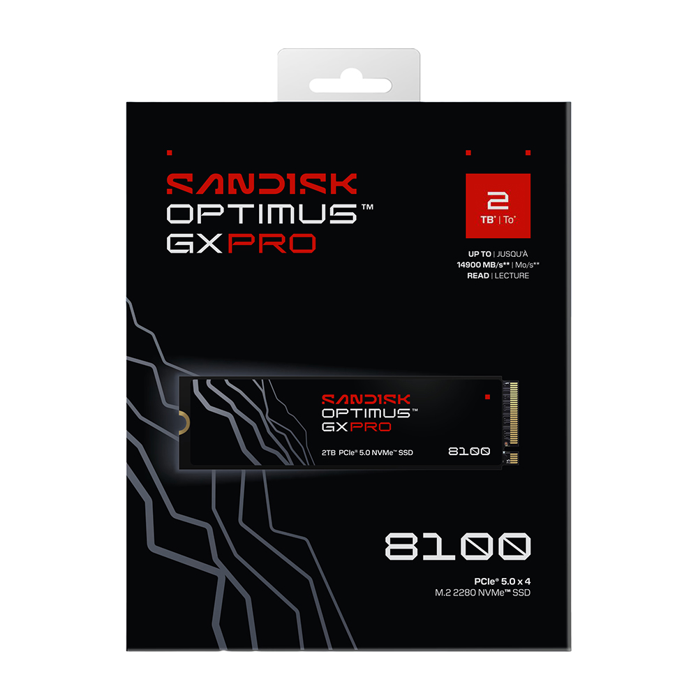 【SanDisk】Optimus GX PRO 8100 NVMe 2TB 無散熱片 SSD M.2 2280 代理商保固公司貨, , large