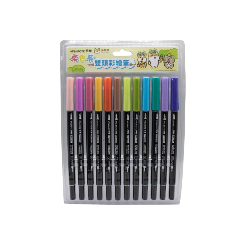 Dual-Tip Soft Color Drawing Pens, , large