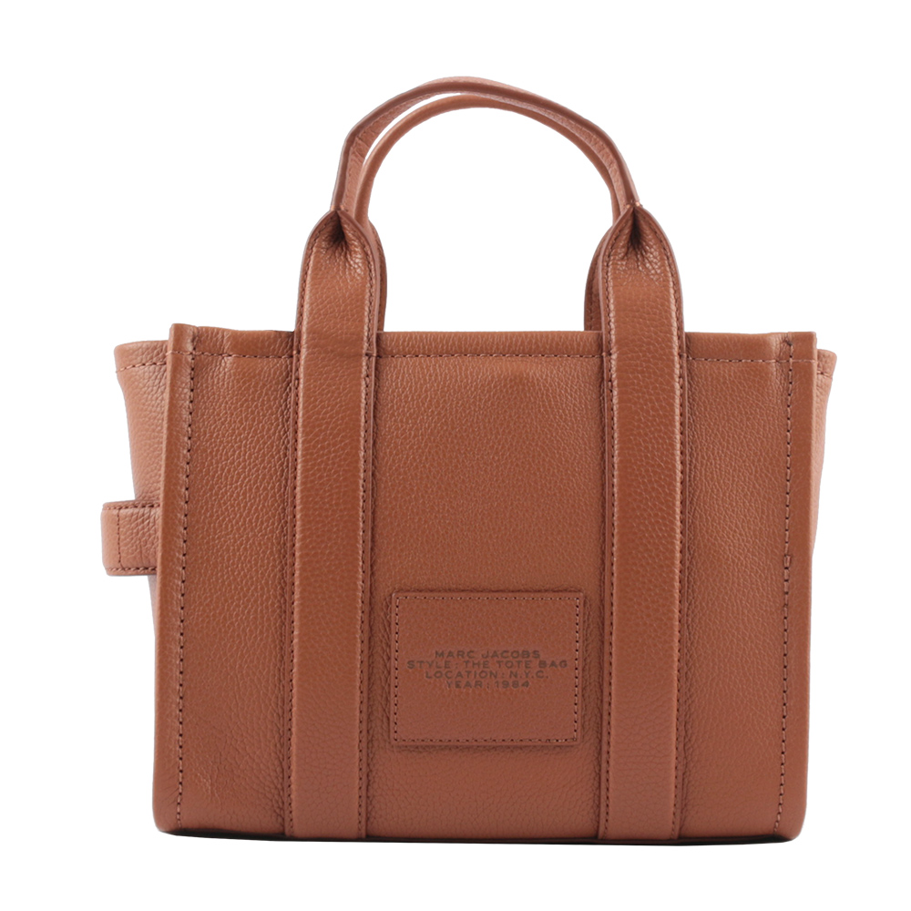 MARC JACOBS THE LEATHER TOTE 粒面皮革小款托特包/堅果棕, , large