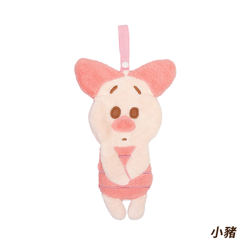 『HOUSUXI．舒希』迪士尼小熊維尼系列-小豬-加厚珊瑚絨擦手巾(A4), , large