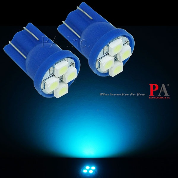 【PA LED】T10 4晶 SMD LED 儀表燈 室內燈 冷氣燈 車門燈 小燈 牌照燈 11色可選, , large