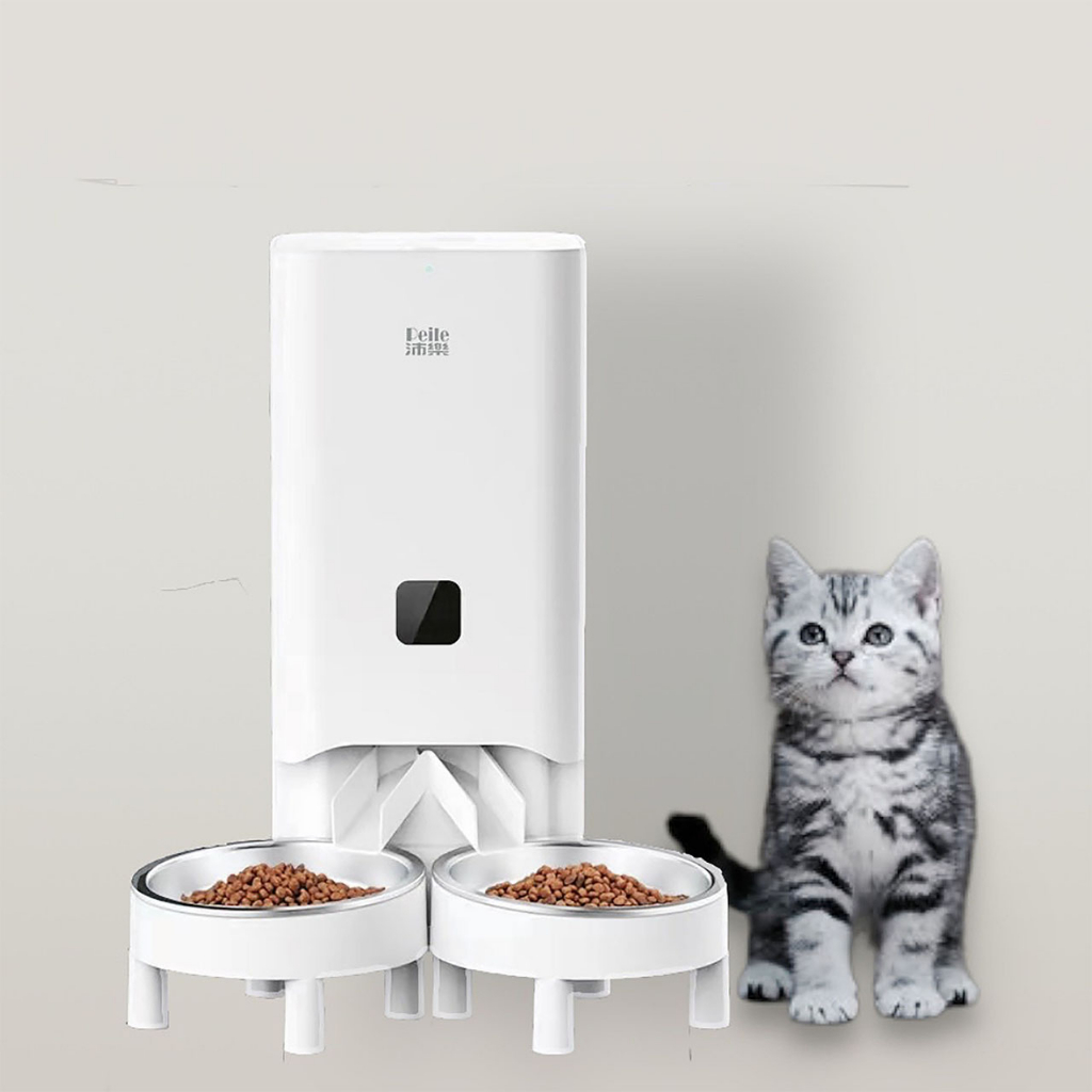 Peile沛樂寵物智能餵食器NEW   WIFI版附支架(可單/雙槽組合式餐盤  滿足多貓多犬共食), , large