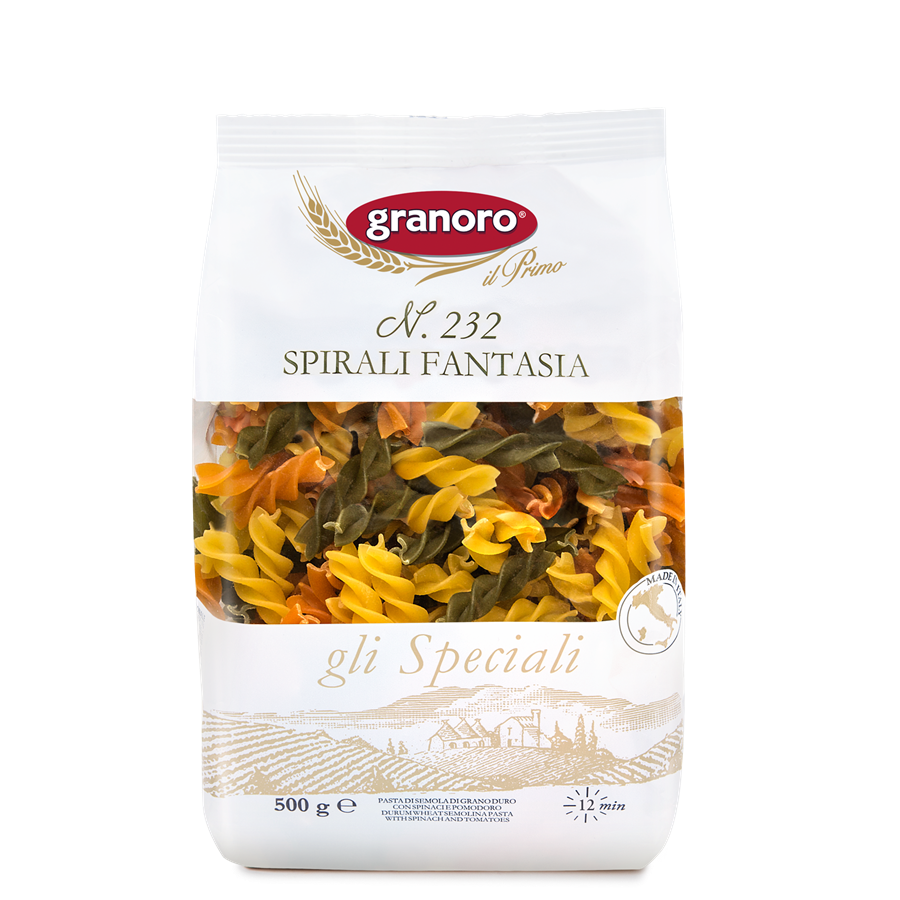 義大利Granoro彩色螺旋麵(箱購)500g*24, , large
