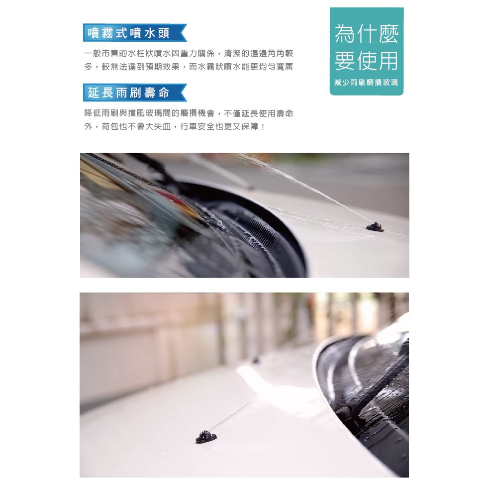 Hypersonic R式汽車雨刷噴水頭(2入/黑), , large