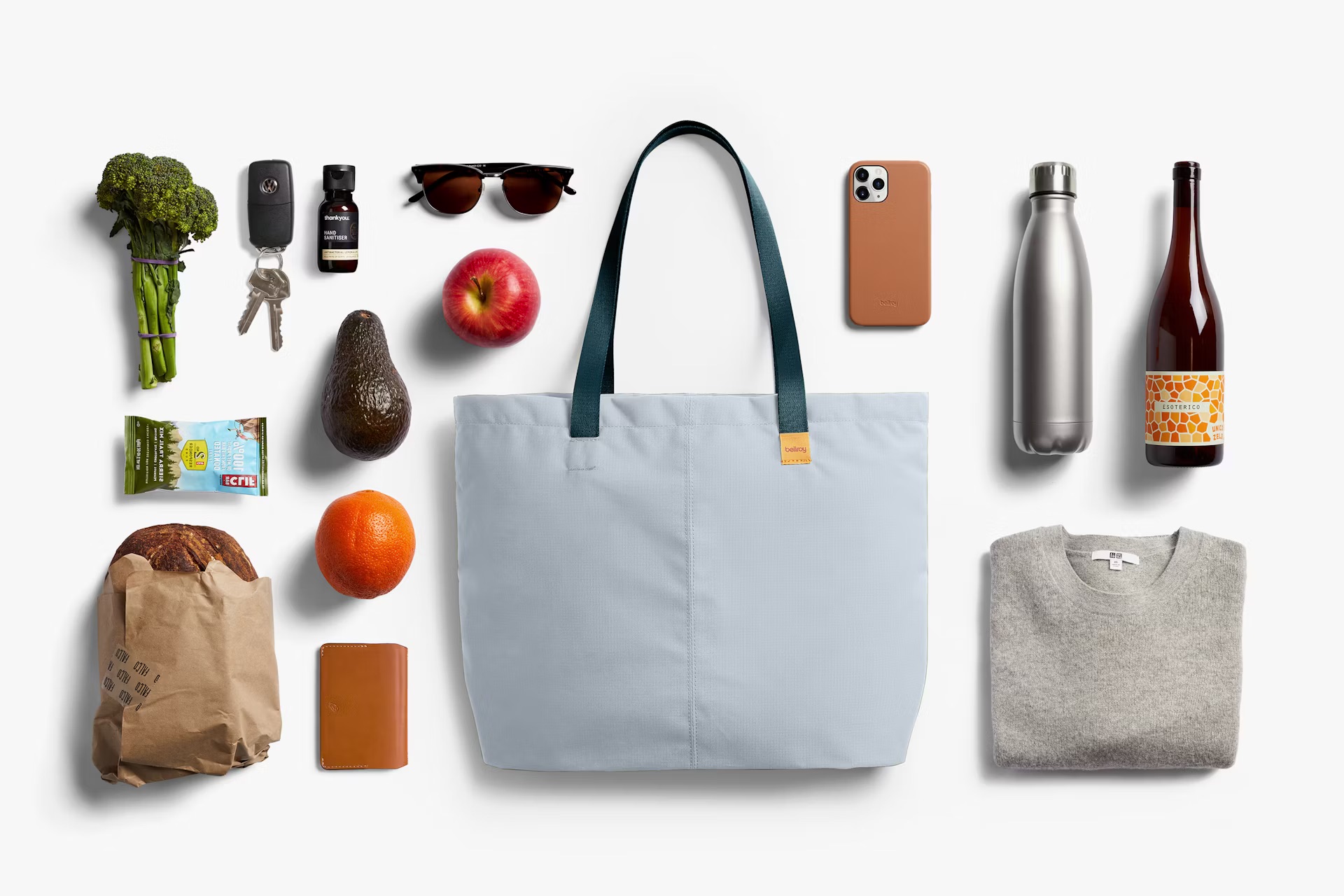 Bellroy Market Tote 輕量可摺疊收納托特包 側背包 購物袋 肩背袋 禮物 送禮 推薦(都會灰), , large