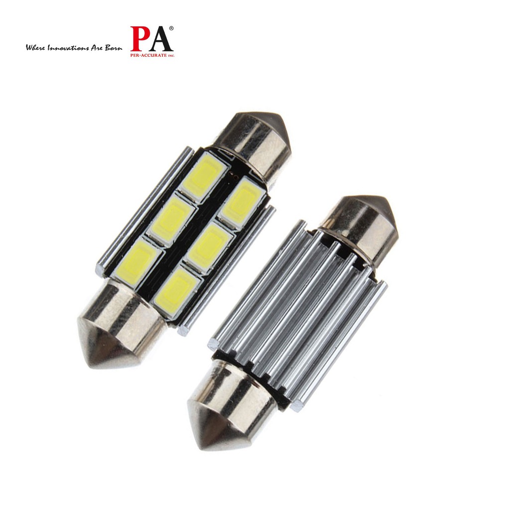 【PA LED】雙尖 36MM 白光 6晶 5730 SMD LED 室內燈 腳踏燈 牌照燈 閱讀燈 行李箱燈 迎賓燈, , large