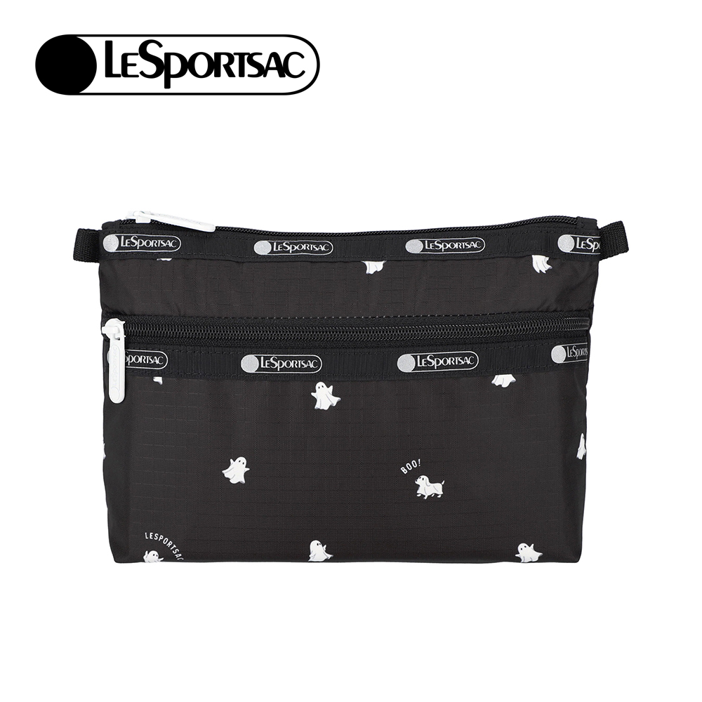 Lesportsac Cosmetic Clutch 雙層拉鍊化妝包 收納袋 盥洗包 女包(歡樂萬聖節)L262-7105P-HH11, , large