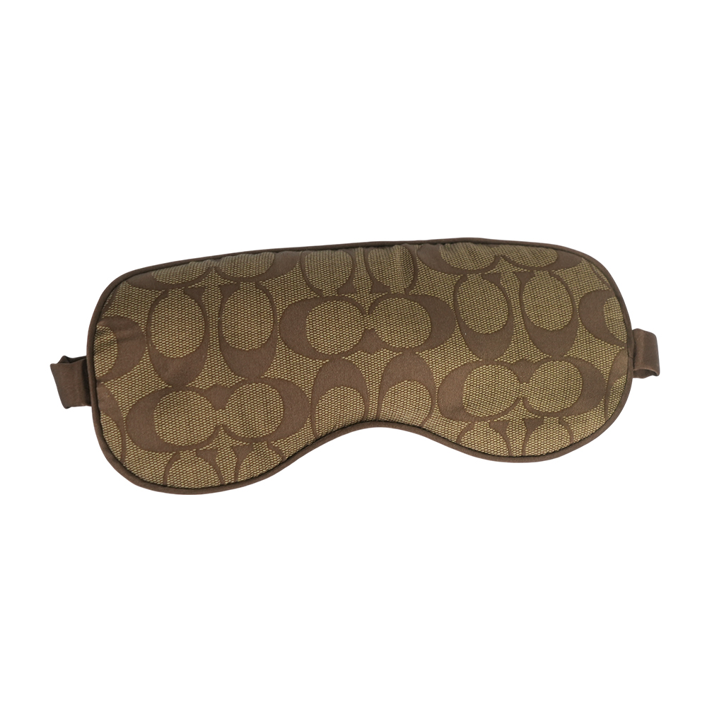 COACH CC Logo 滿版標誌絲質眼罩/卡其色, , large