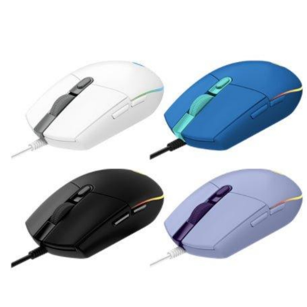【 Logitech 羅技 】G102 藍色 LIGHTSYNC RGB 6 鍵 炫彩遊戲滑鼠 有線, , large