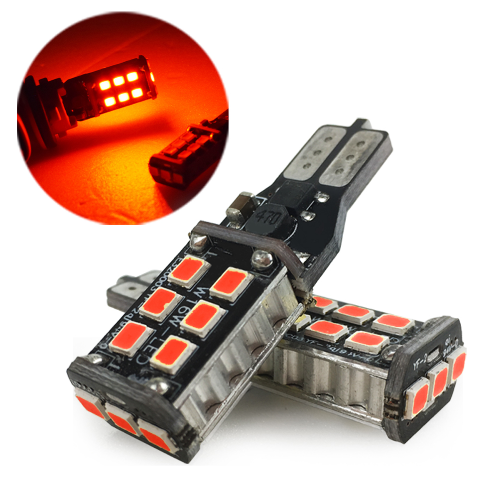 Super Bright Decoder W16W-15 LED T10 Style - 2 Pack - White Light, , large
