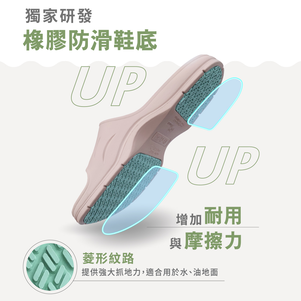 [e shoe store] Taiwan-made Banjiajia all-round anti-slip slippers for the elderly/pregnant women, blue 26CM, , large