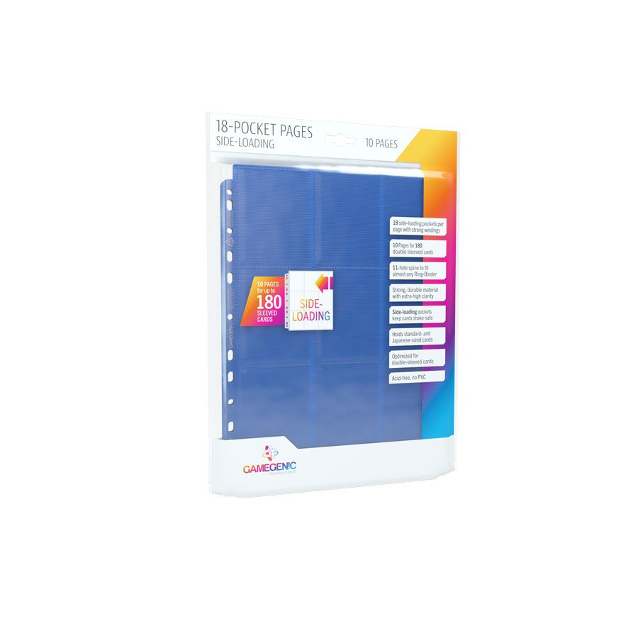 【Asmodee】側開卡冊頁9格雙面 (多色) 10入Gamegenic SIDELOADING PAGES, , large
