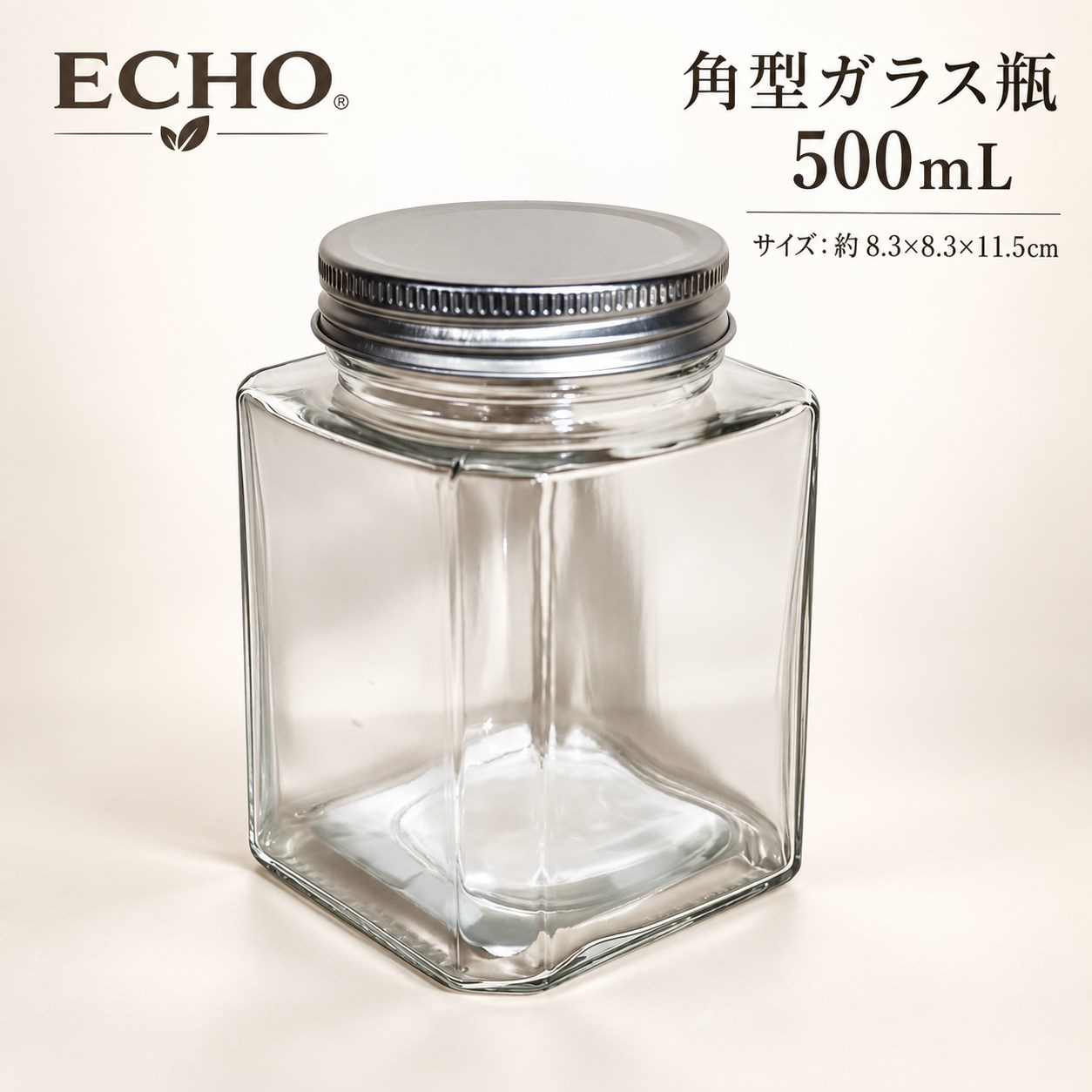 【HIYASU日安工坊】角型玻璃罐 500mL, , large