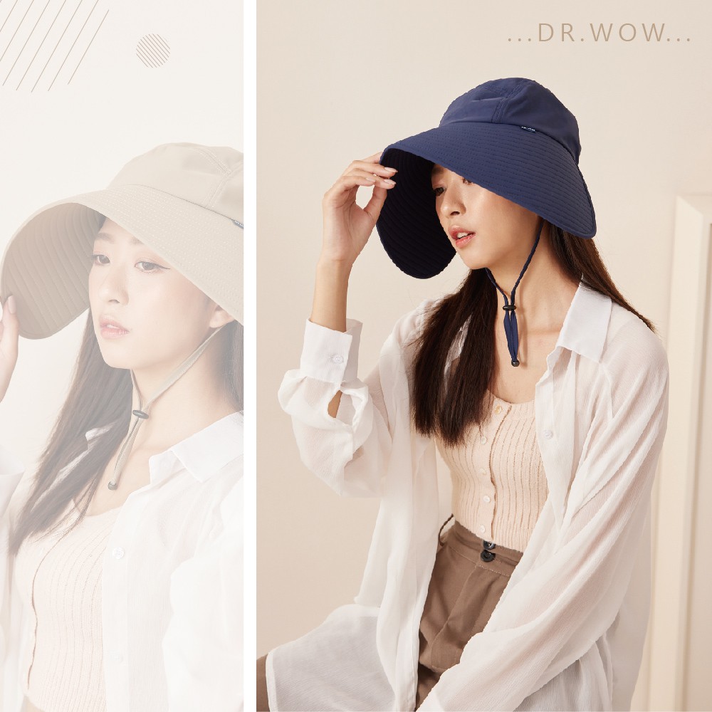 【DR.WOW】MIT台灣製  時尚機能遮陽帽, , large
