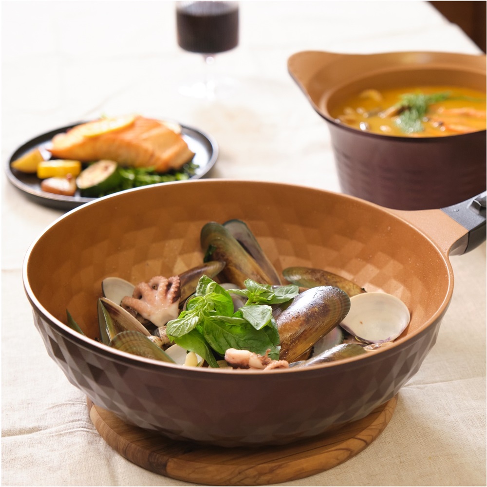 【Korea King】Diamond X Asian Wok 28cm , , large