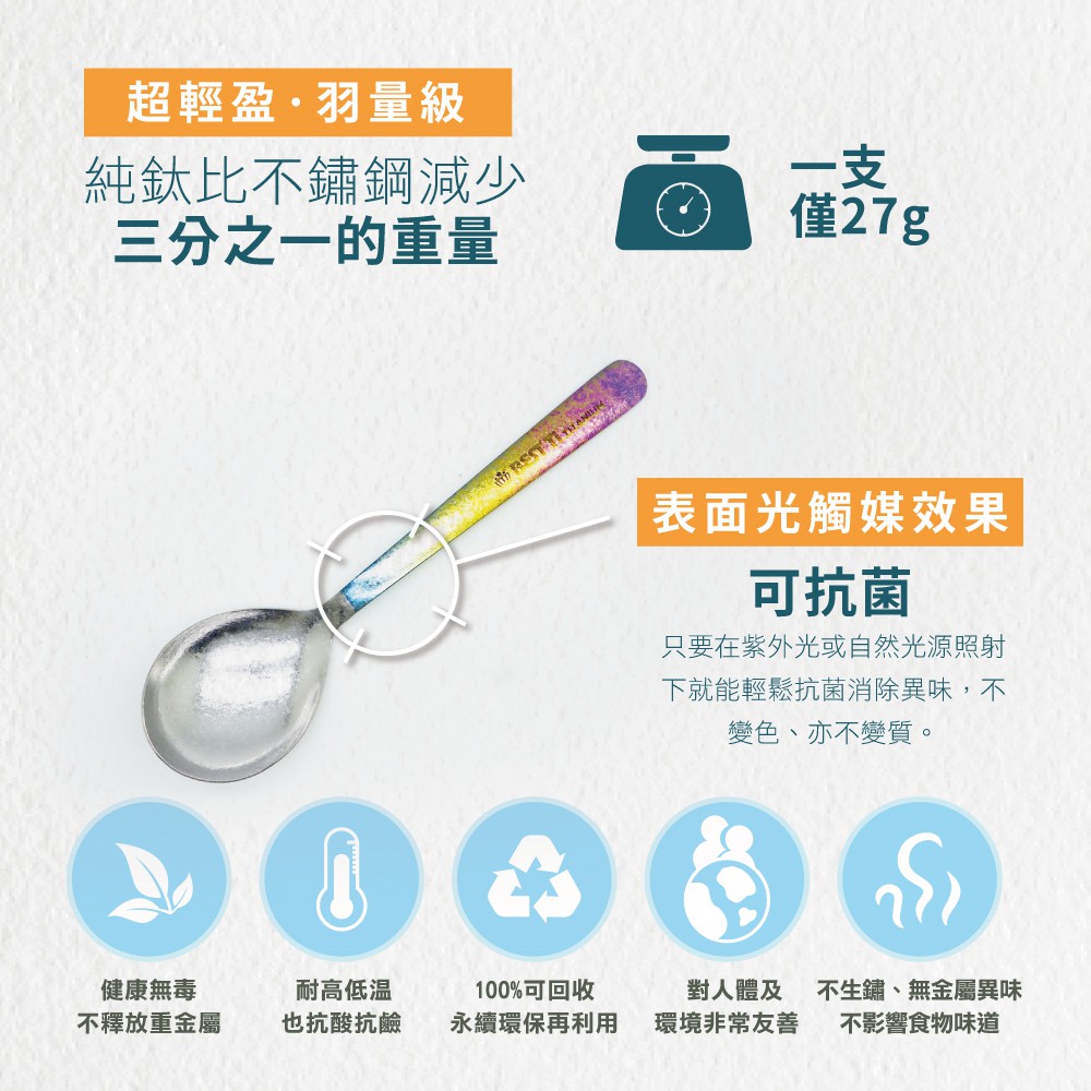 【純鈦冰晶阿湯杓 鈦原色】鈦湯匙 大湯匙 喝湯湯匙 純鈦湯匙餐具 鈦餐具 攜帶餐具&nbsp;環保餐具 露營餐具 冰晶 便攜餐具, , large