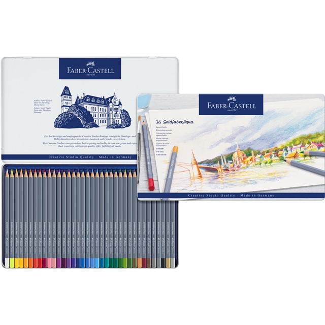 Faber-Castell輝柏 GOLDFABER水性色鉛筆(鐵盒)-36色, , large