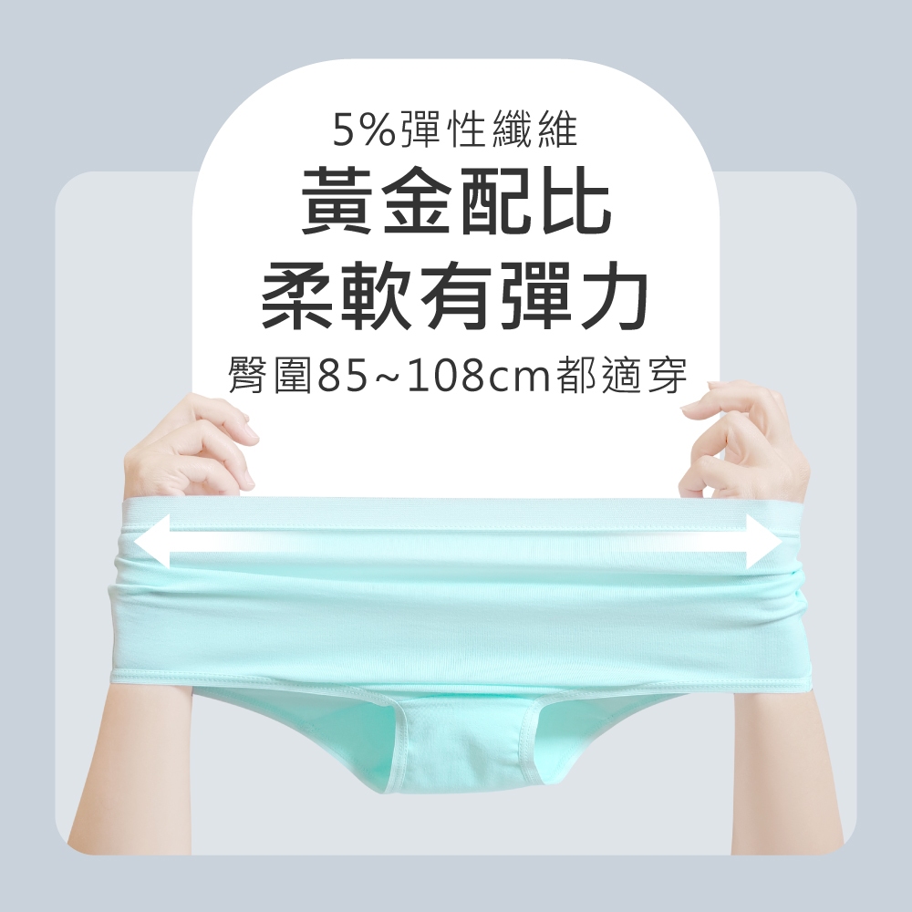 【伊柔 EVEROY】經典舒適純棉高腰內褲 M-2XL/Q內褲 9817-51 藍色, , large