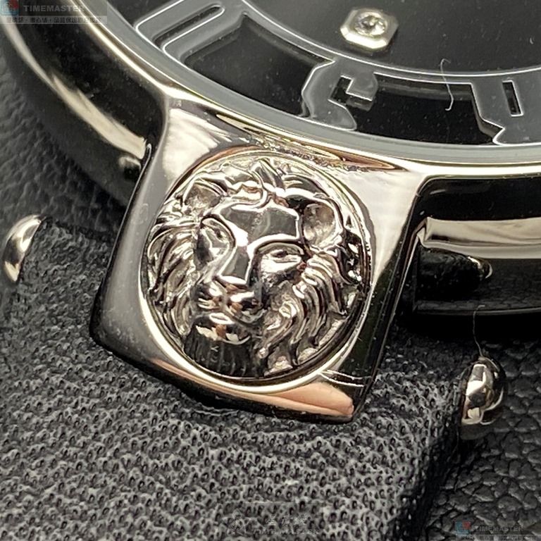 [星晴錶業]VERSUS VERSACE手錶,36mm,VV00089銀色錶面銀錶殼深黑色真皮皮革錶帶款, , large