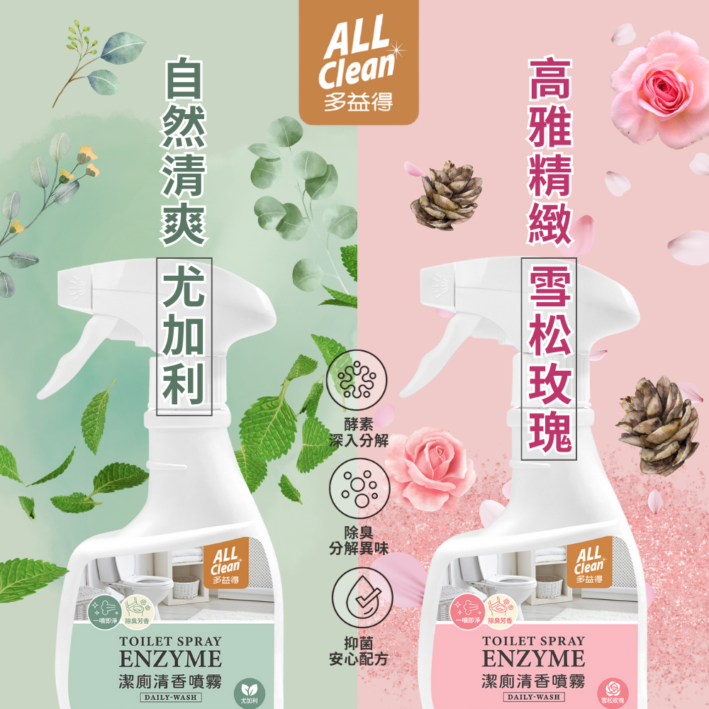 【多益得】潔廁清香噴霧360ml (浴廁清潔.除臭)輕巧新包裝上市/, , large