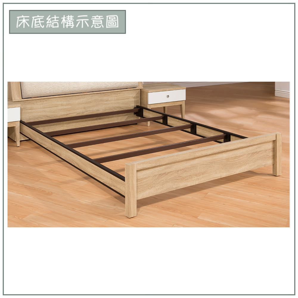 【唯熙傢俱】白辰鋼刷白6尺雙人床台, , large