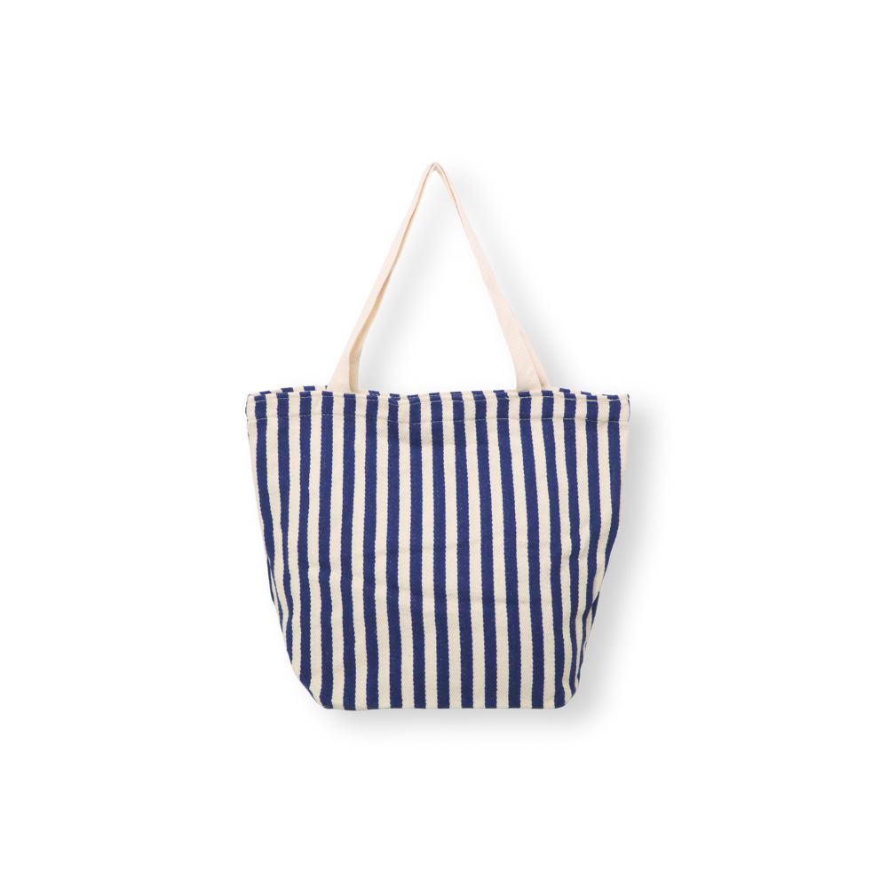 【TAYLORS】Korean style summer striped canvas tote bag, , large
