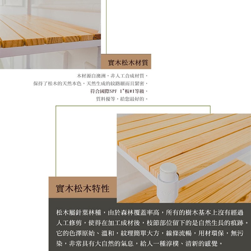 【Y HOUSE】60x30x75cm pine wood three-layer storage rack rack iron rack - black paint, , large