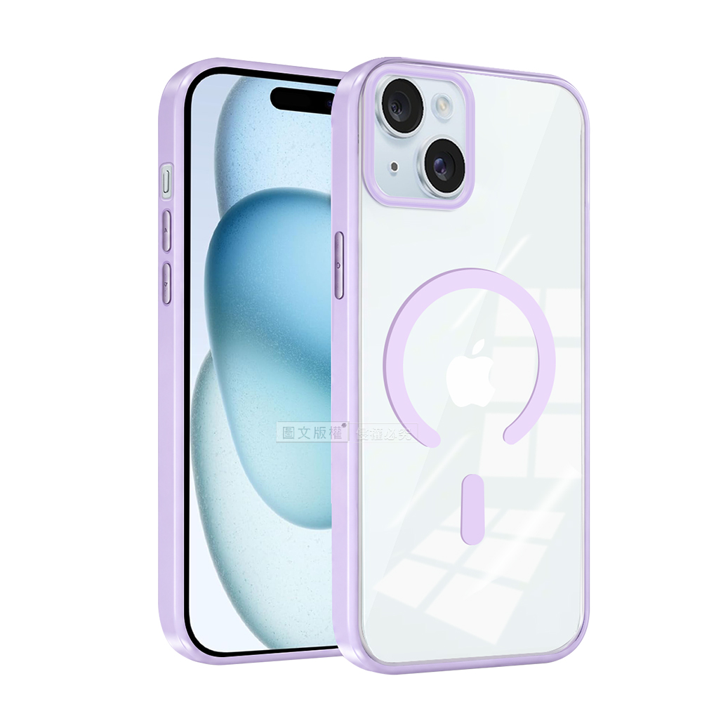 VOORCA 清新糖果色 iPhone 15 6.1吋 N52晶透磁吸保護殼 手機殼, , large